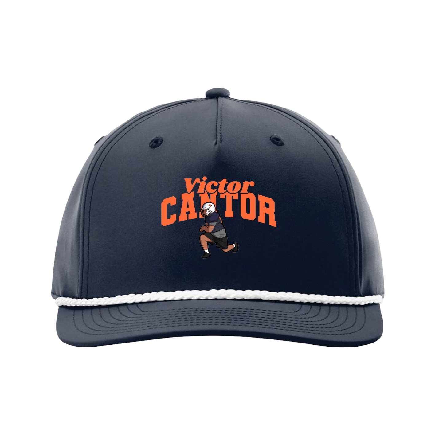 Five-Panel Classic Rope Cap — Signature Arch in Navy