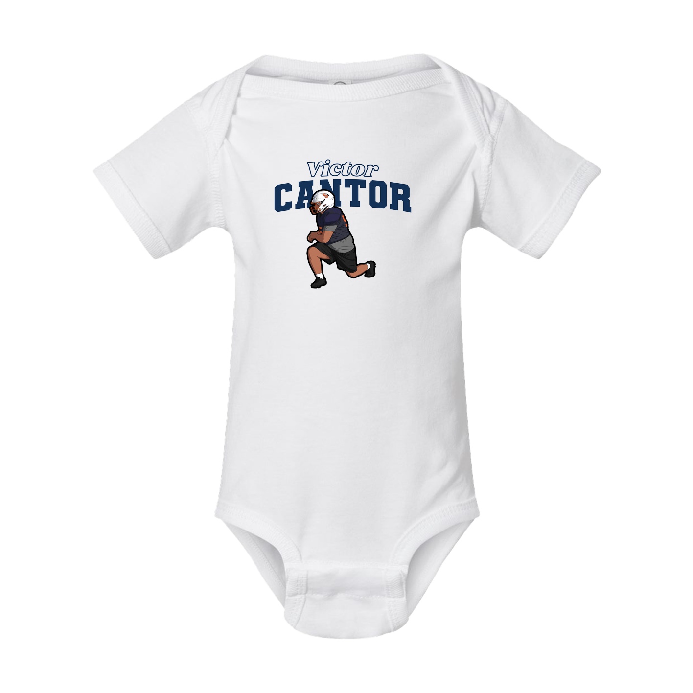 Baby Onesie — Name Arch in White