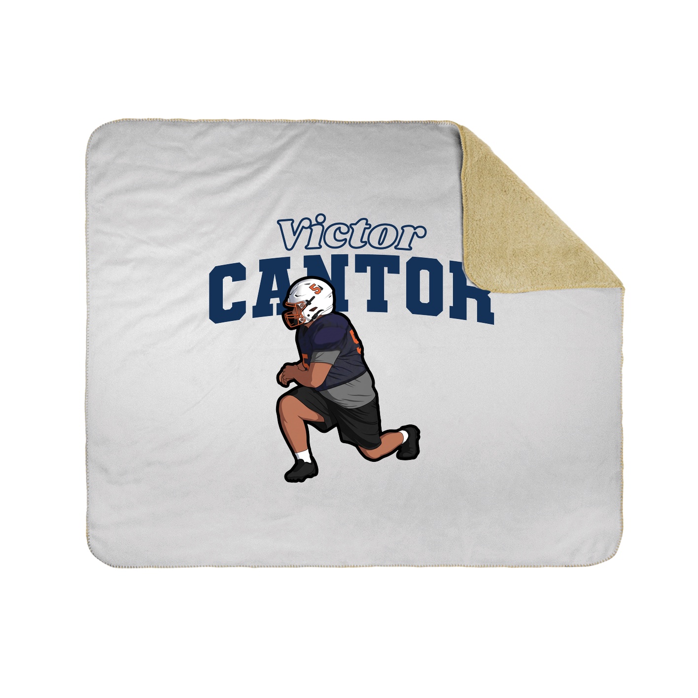 Throw Blanket — Name Arch in White