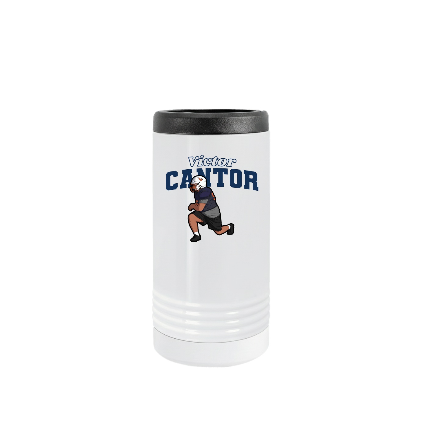 Slim Beverage Holder — Name Arch in White