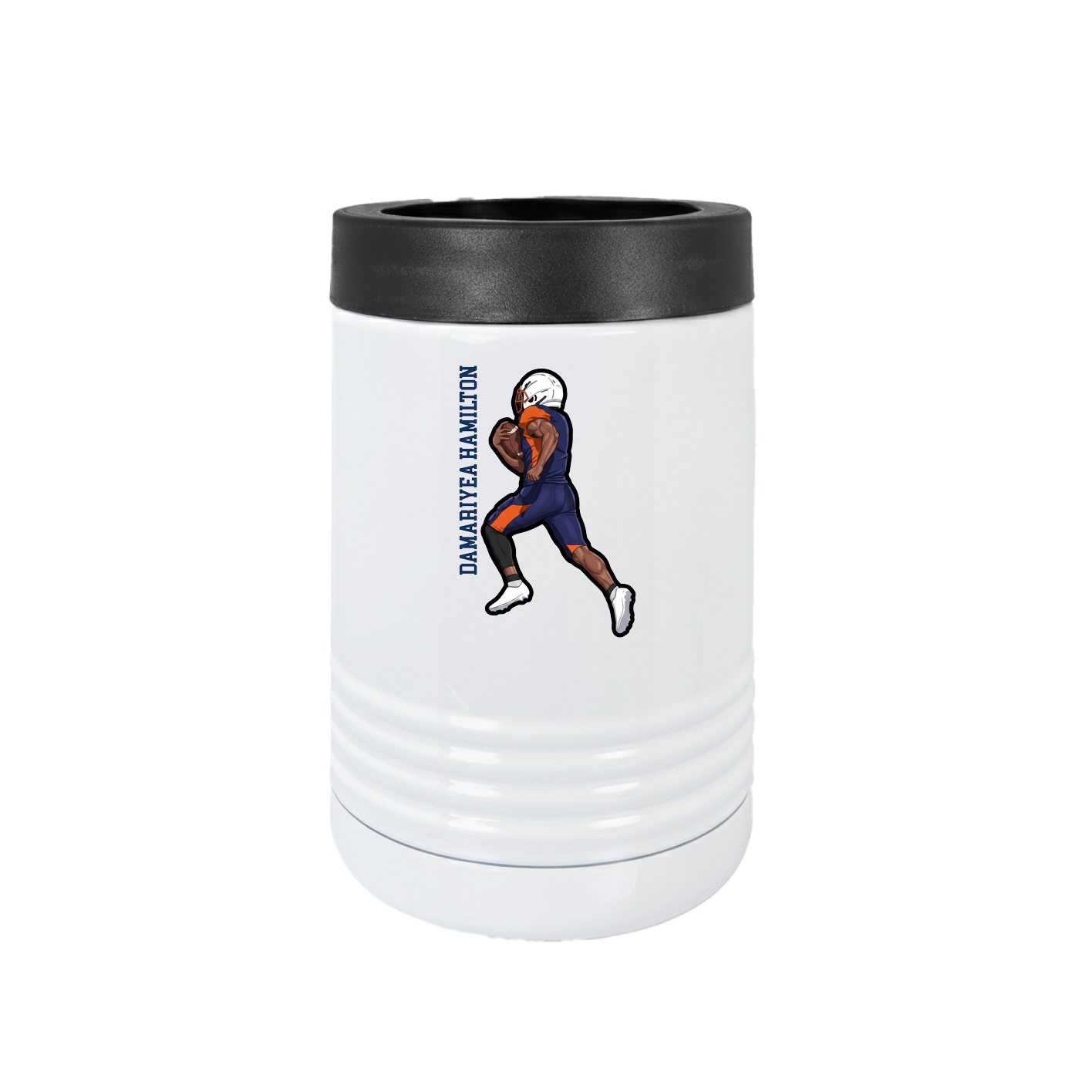 Beverage Holder — Name Vertical in White