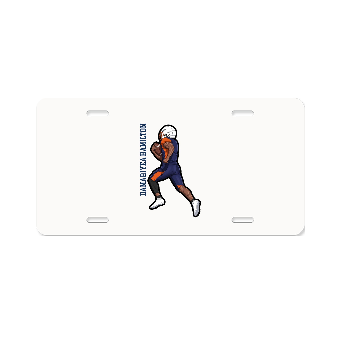 License Plate — Name Vertical in Classic