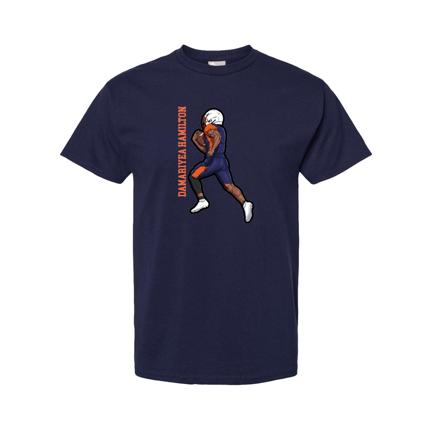 Tee — Name Vertical in Navy