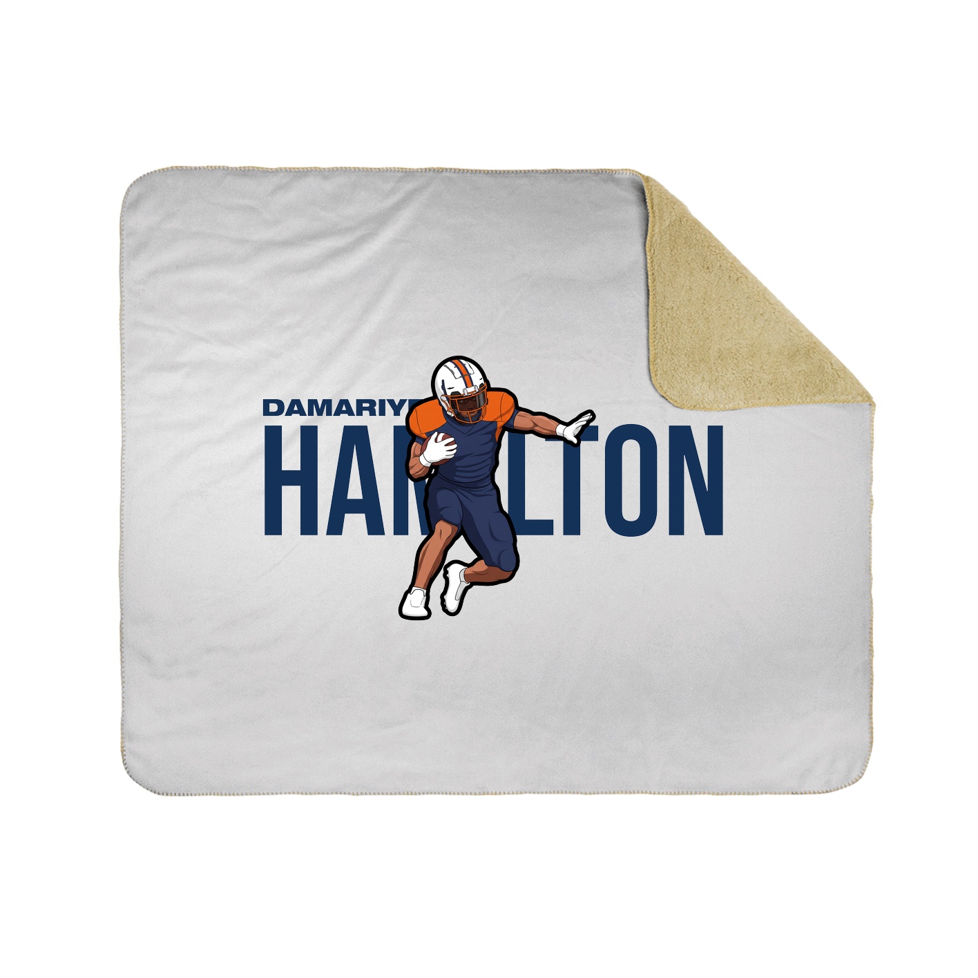 Throw Blanket — Player Name in White