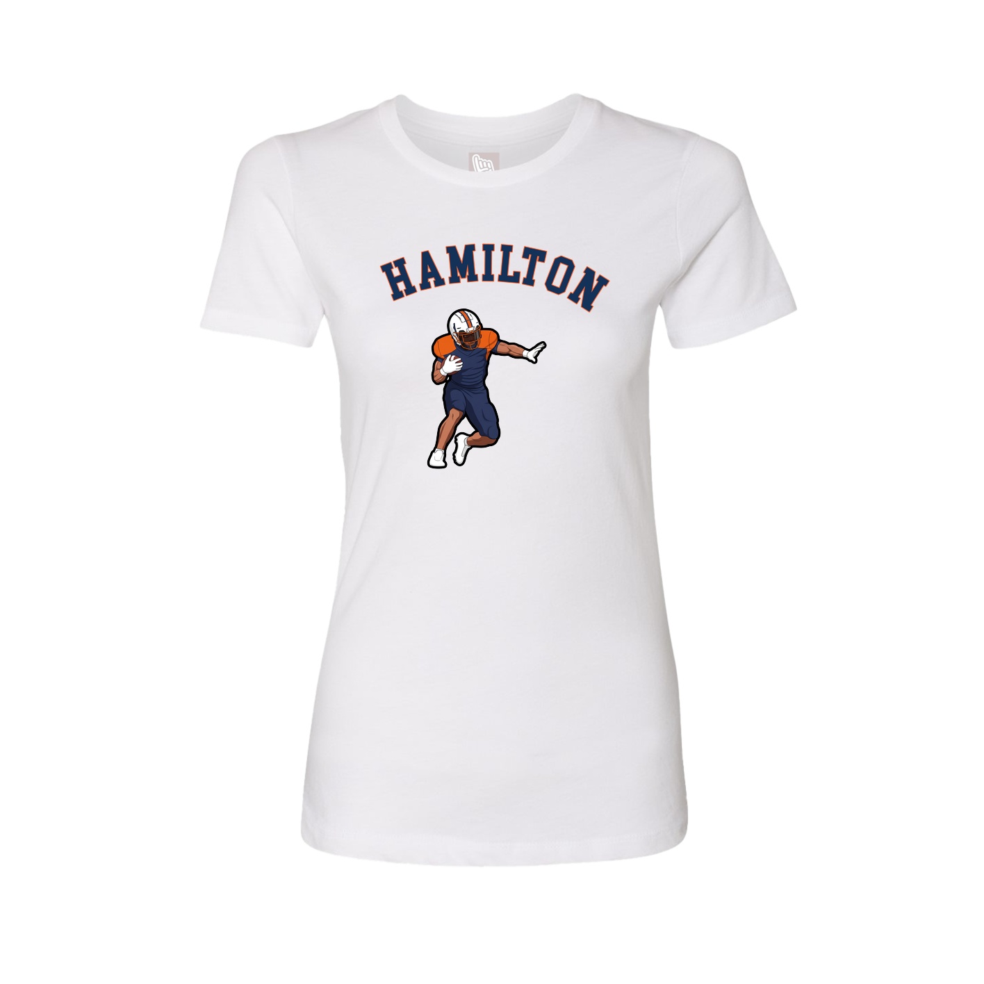 Fitted Women's Tee — Shirsey Arch in White