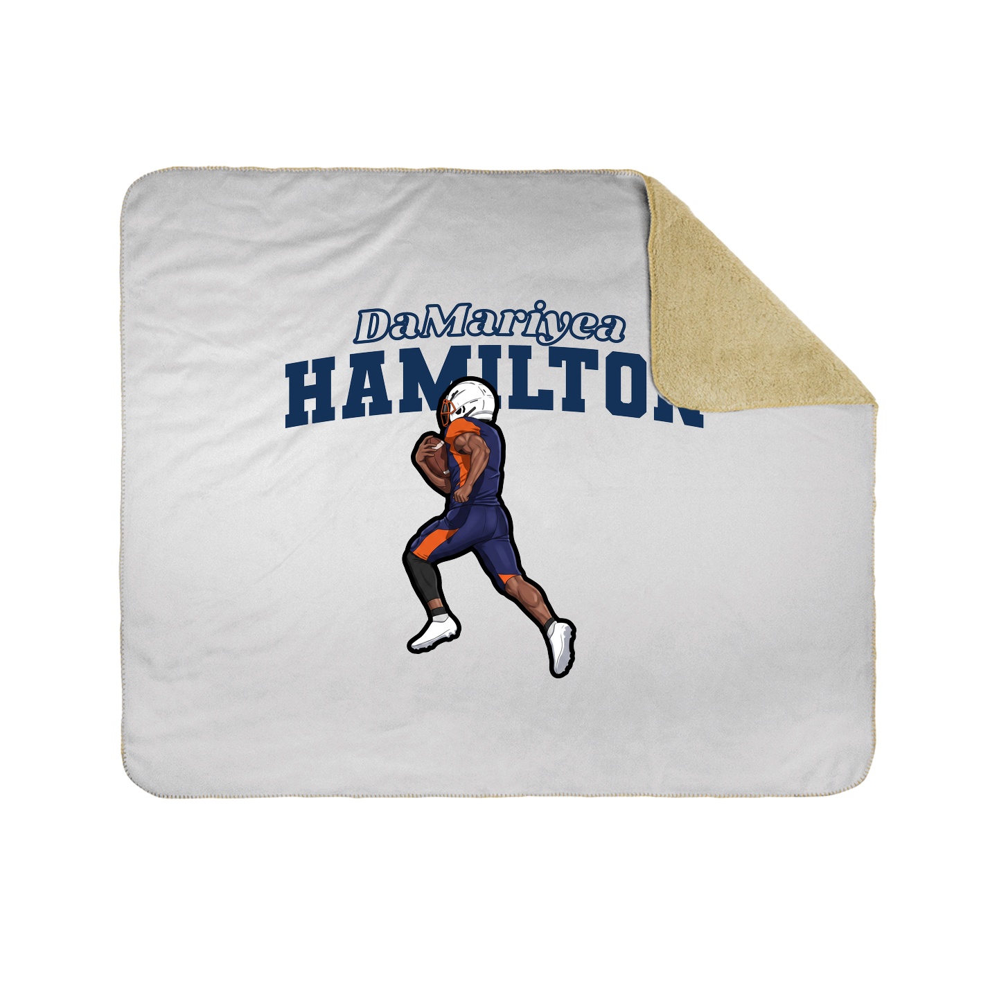 Throw Blanket — Name Arch in White
