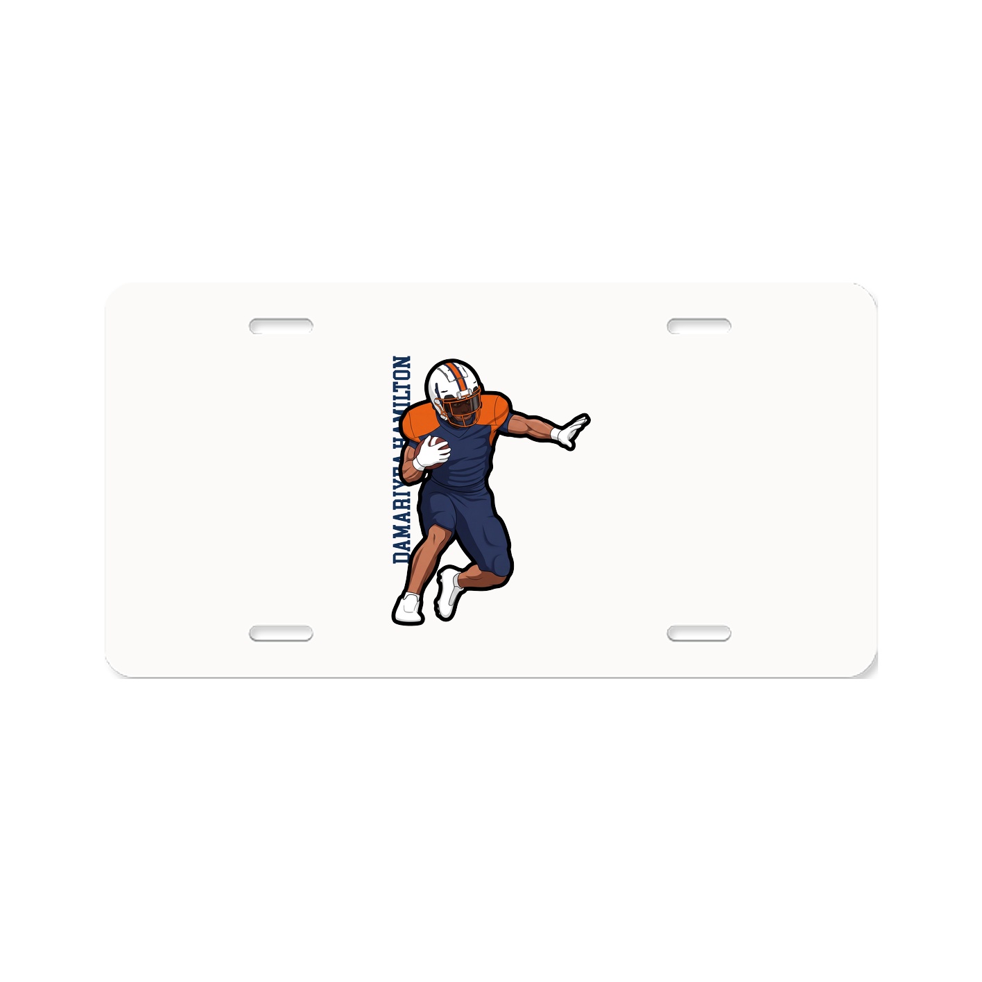 License Plate — Name Vertical in Classic
