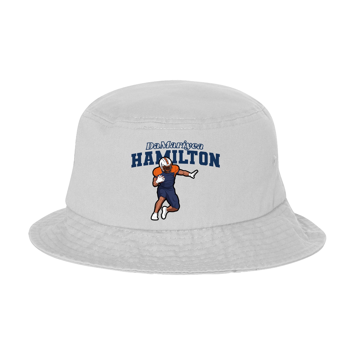 Bucket Cap — Name Arch in White