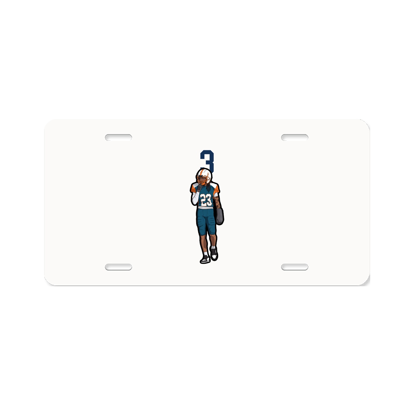 License Plate — Number Top in Classic
