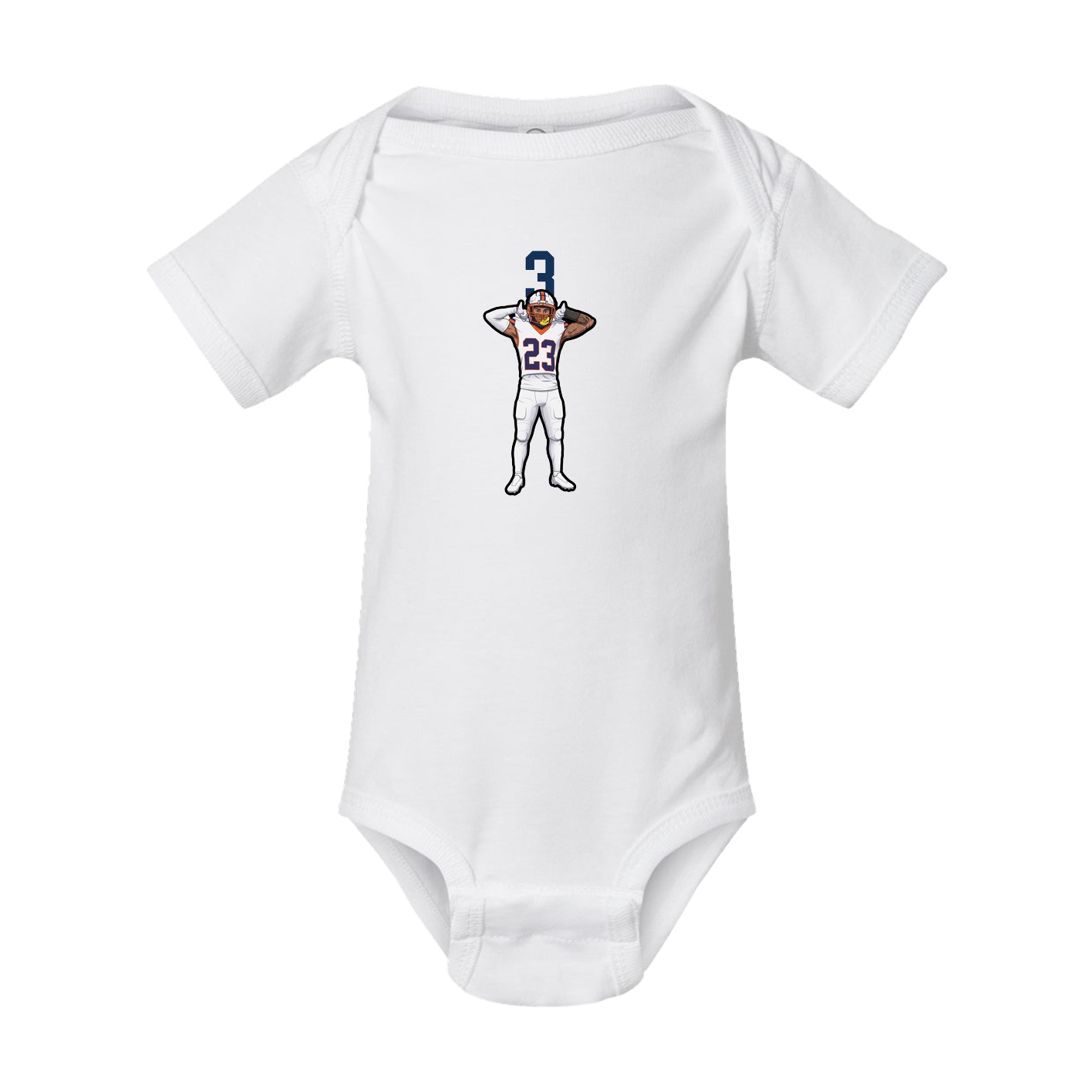 Baby Onesie — Number Top in White
