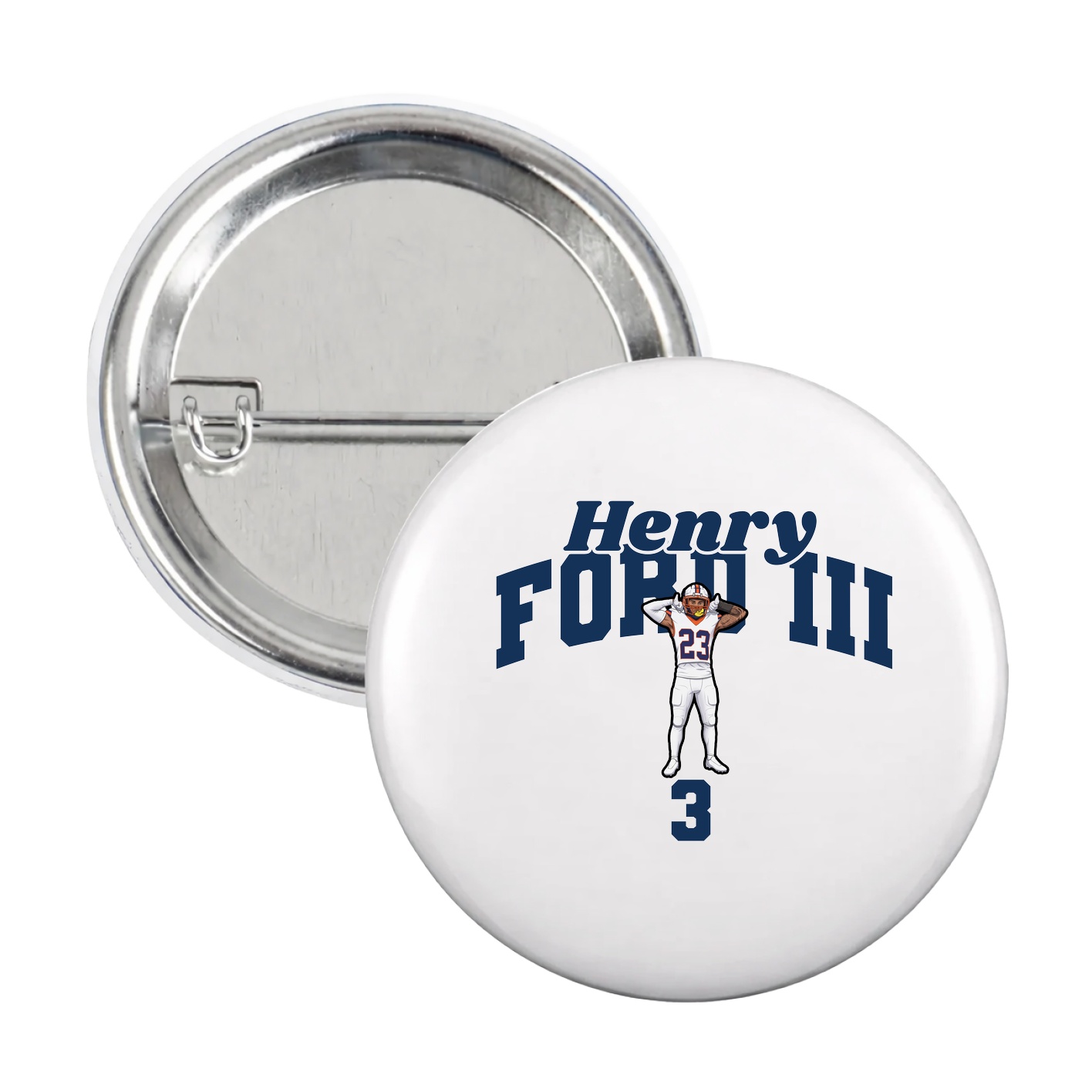 Game Day Button — Signature Arch in White
