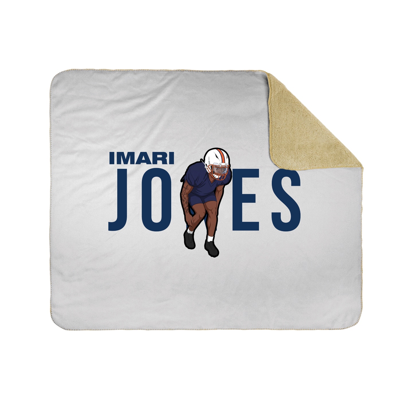 Throw Blanket — Player Name in White