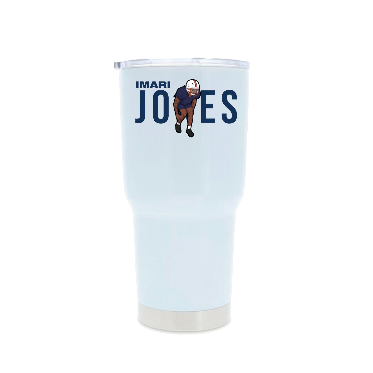 30oz Stainless Steel Tumbler — Player Name in White