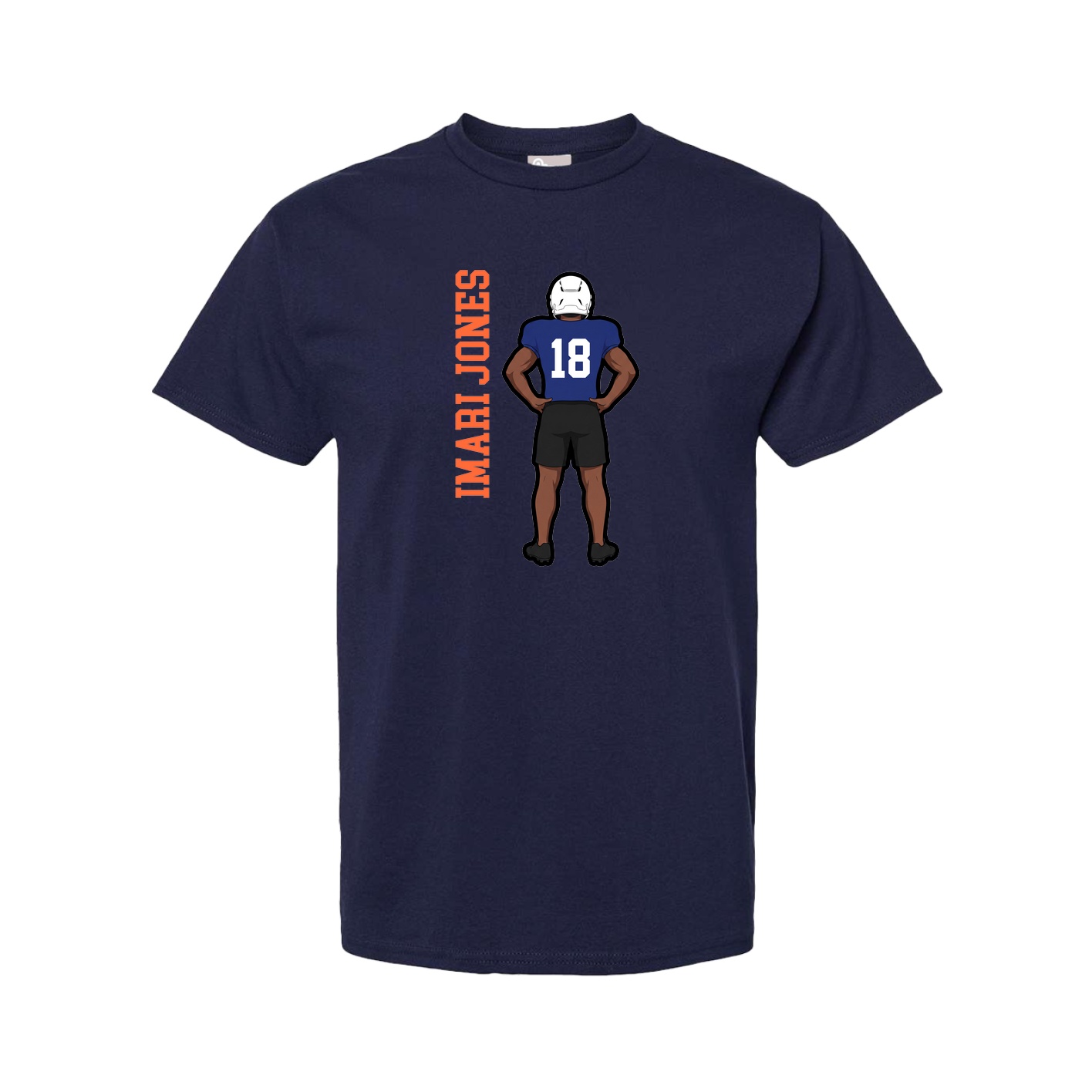 Tee — Name Vertical in Navy