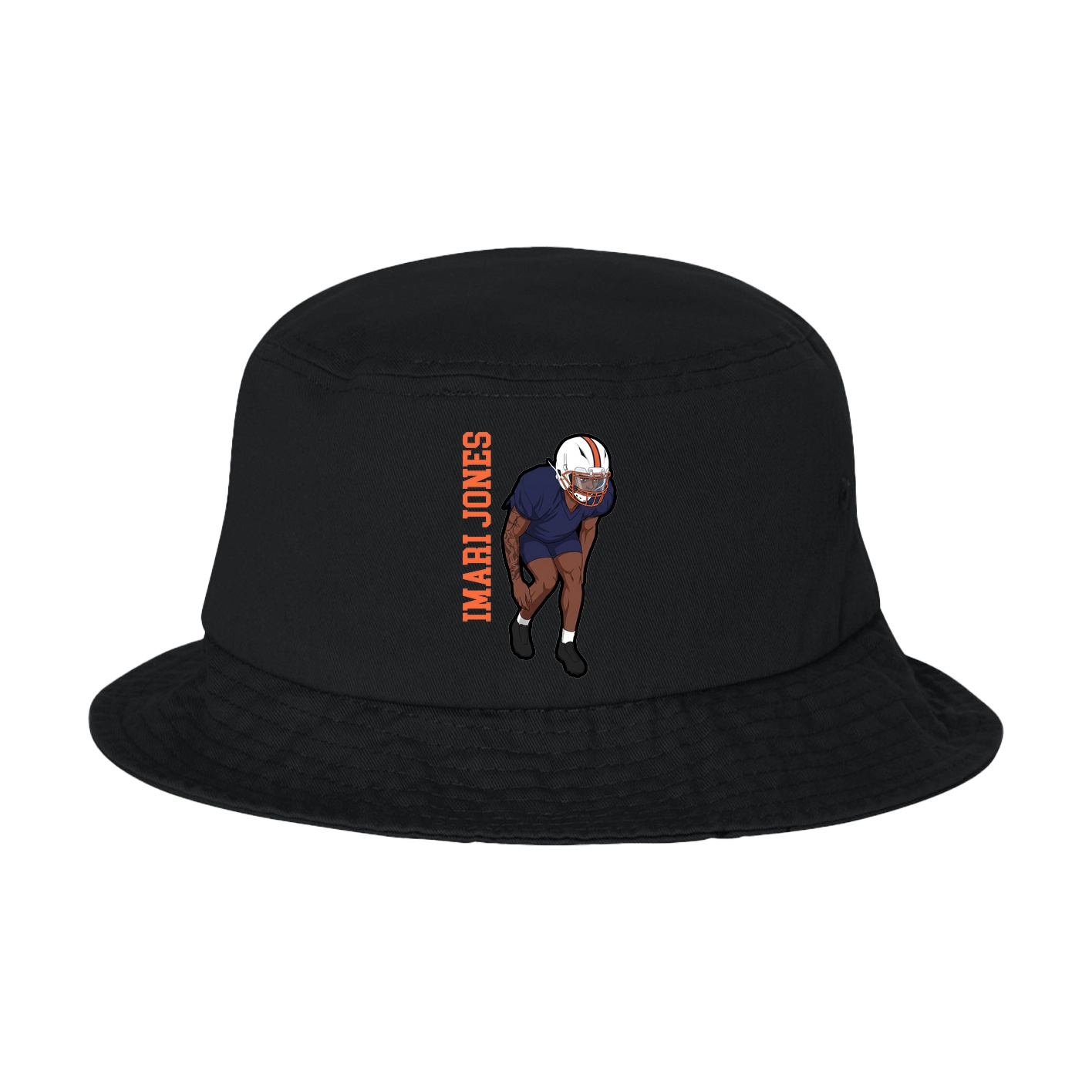 Bucket Cap — Name Vertical in Black