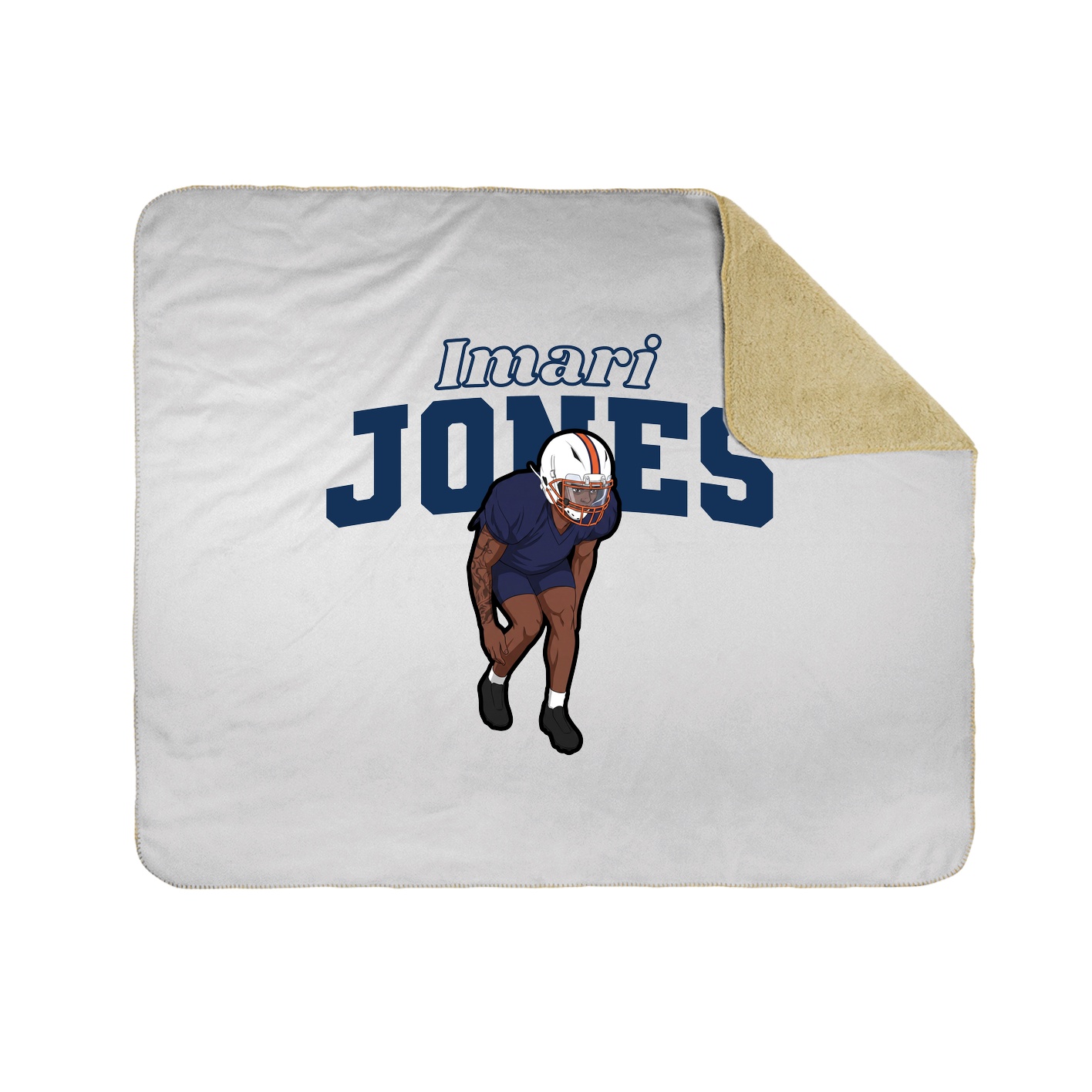 Throw Blanket — Name Arch in White