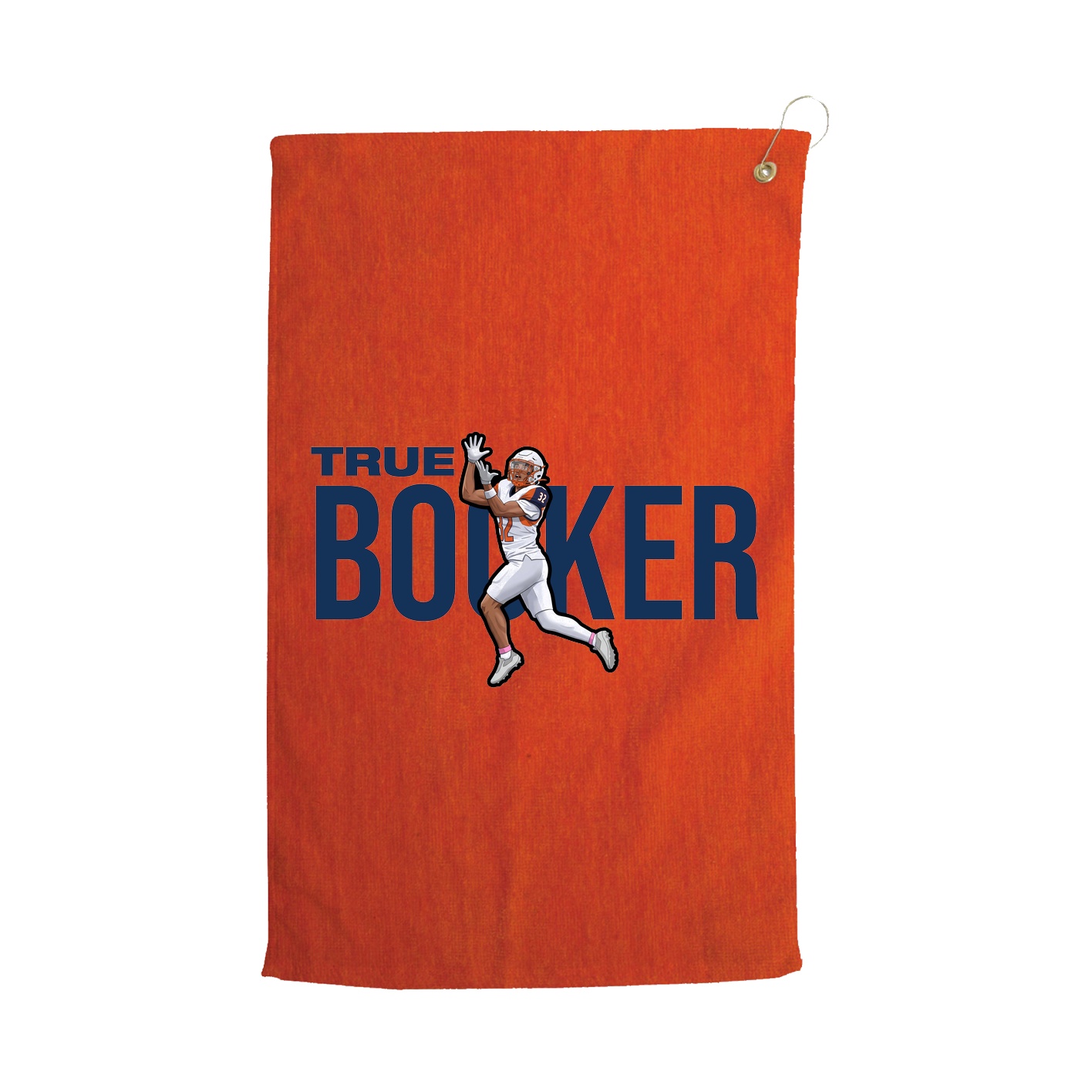 Golf Towel — Player Name in Orange