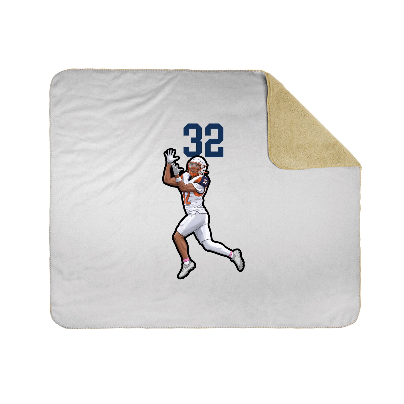 Throw Blanket — Number Top in White