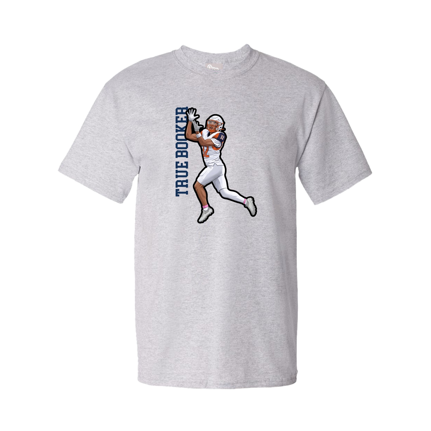 Tee — Name Vertical in Grey