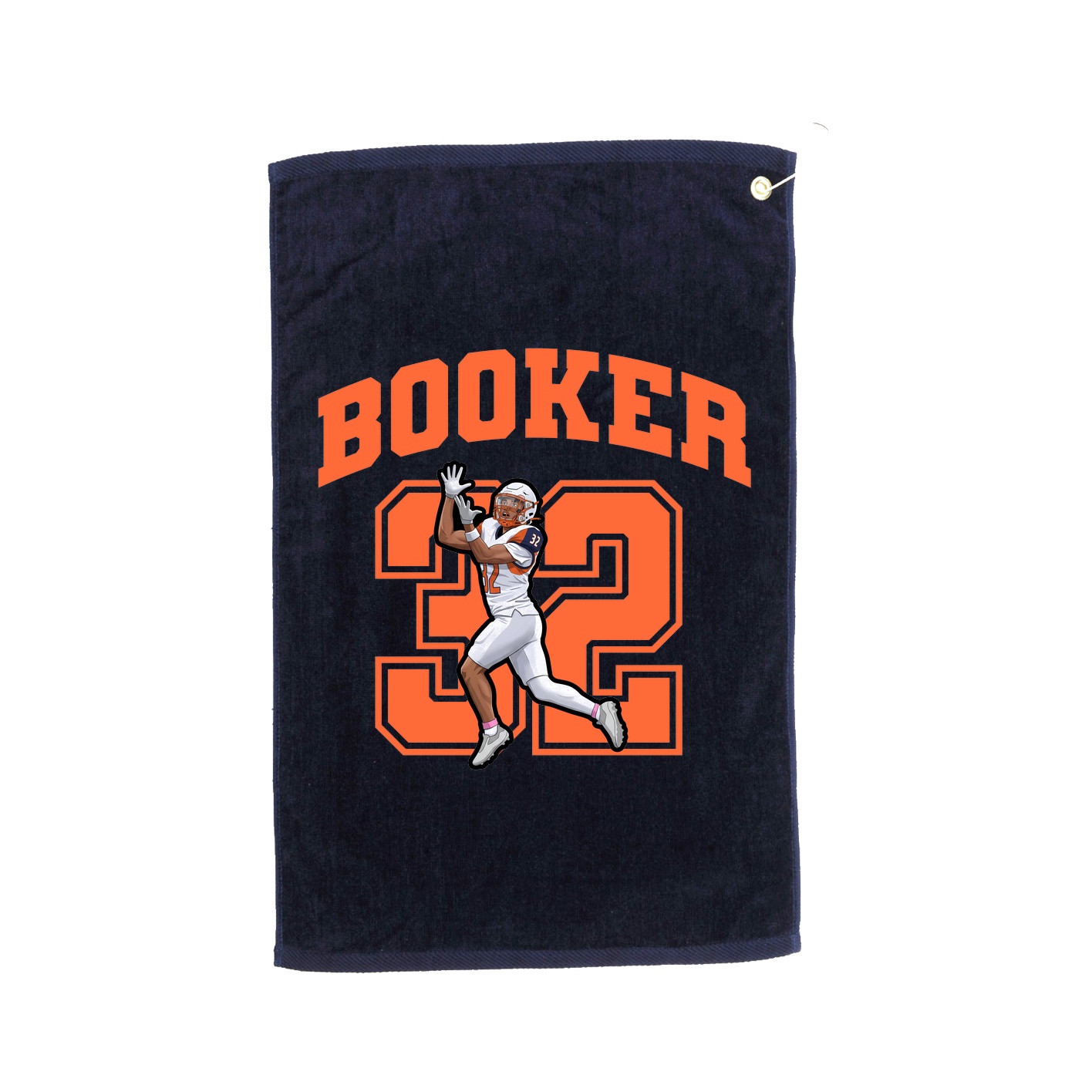 Golf Towel — Number in Navy