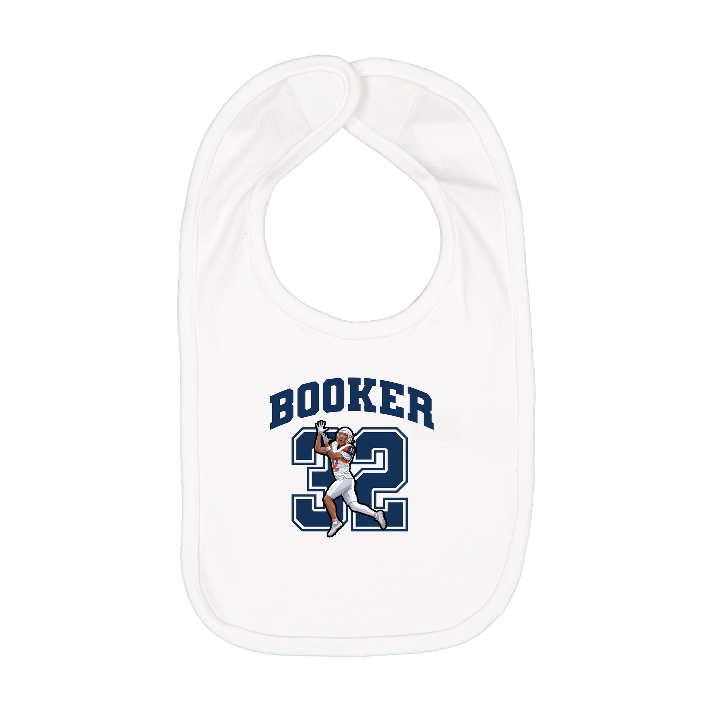 Infant Bib — Number in White