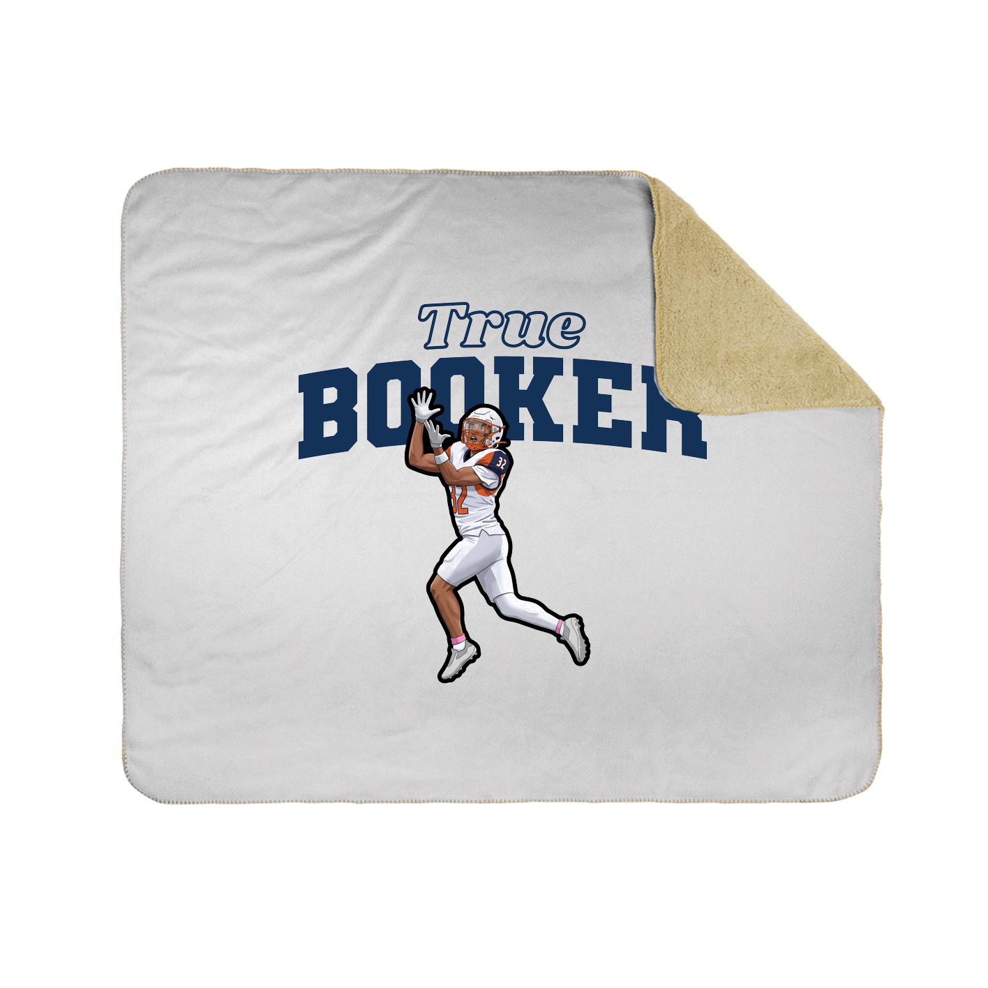 Throw Blanket — Name Arch in White