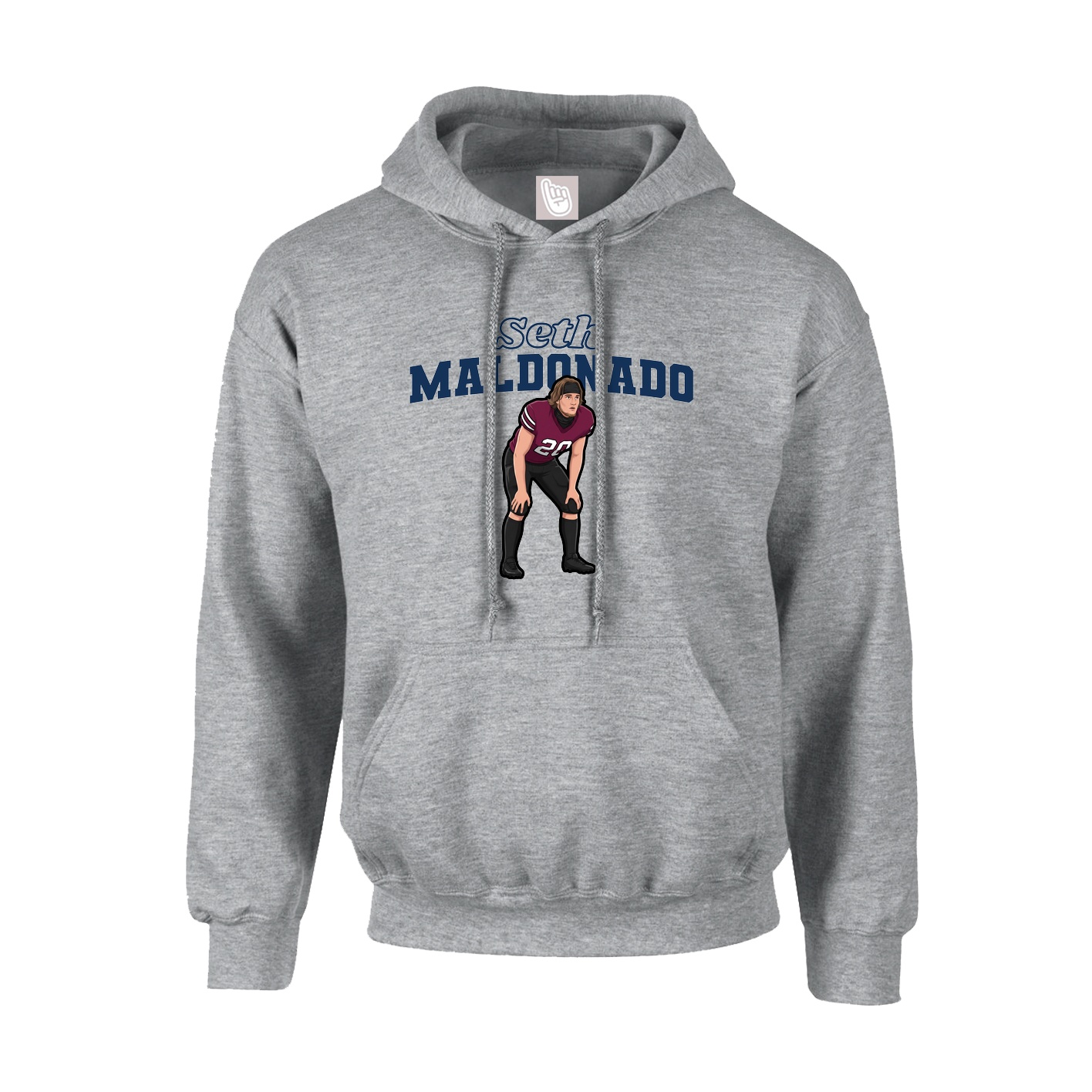 Hoodie — Name Arch in Grey