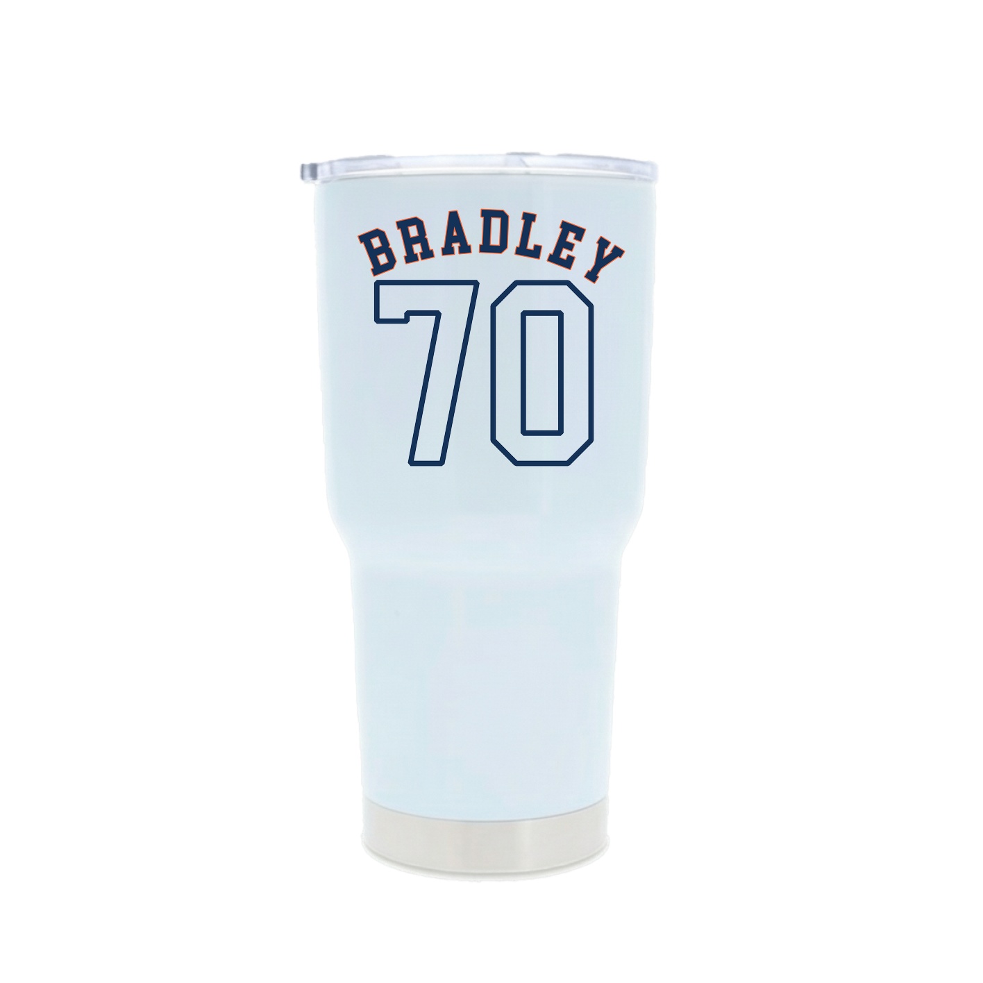 30oz Stainless Steel Tumbler — Shirsey Arch in White