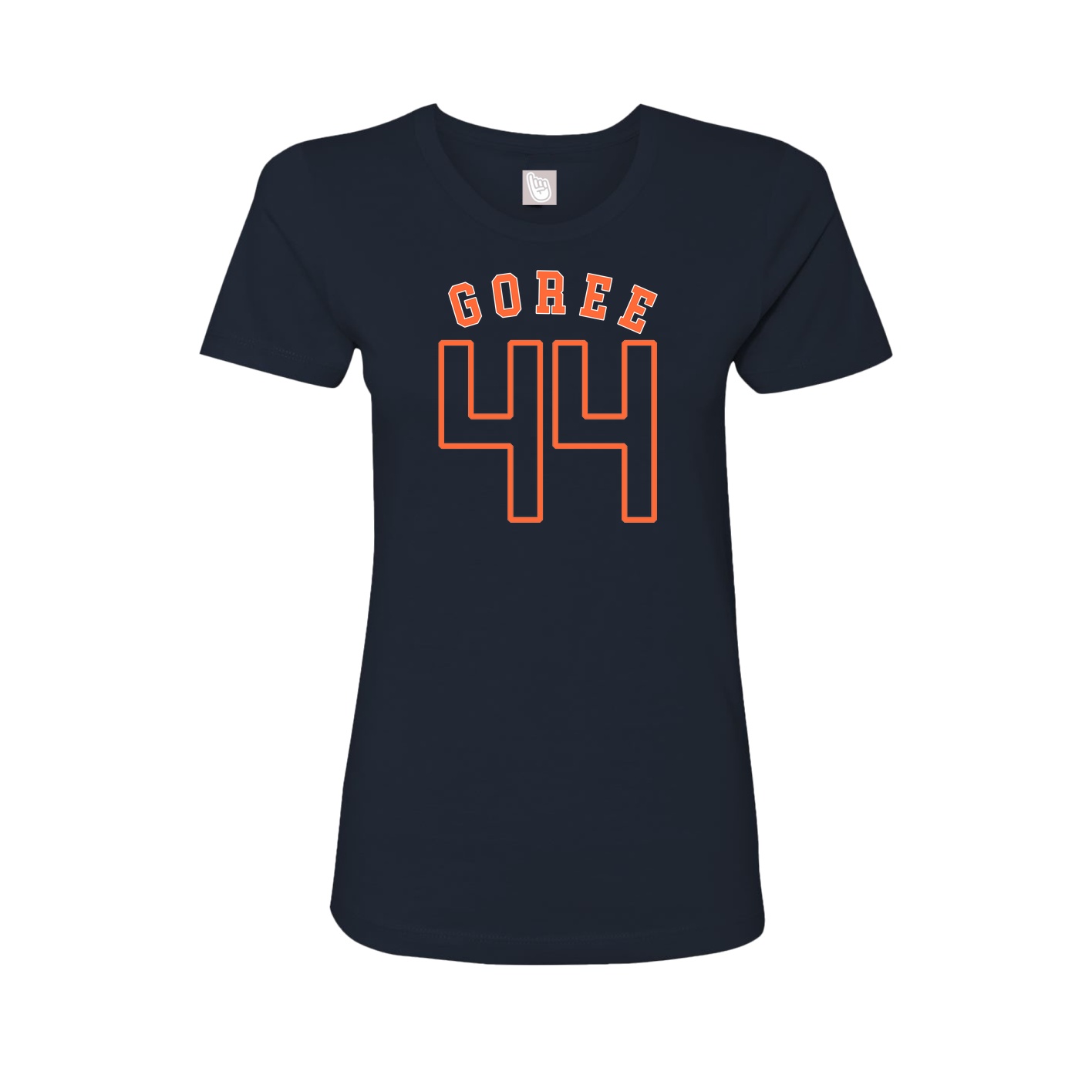 Fitted Women's Tee — Shirsey Arch in Navy