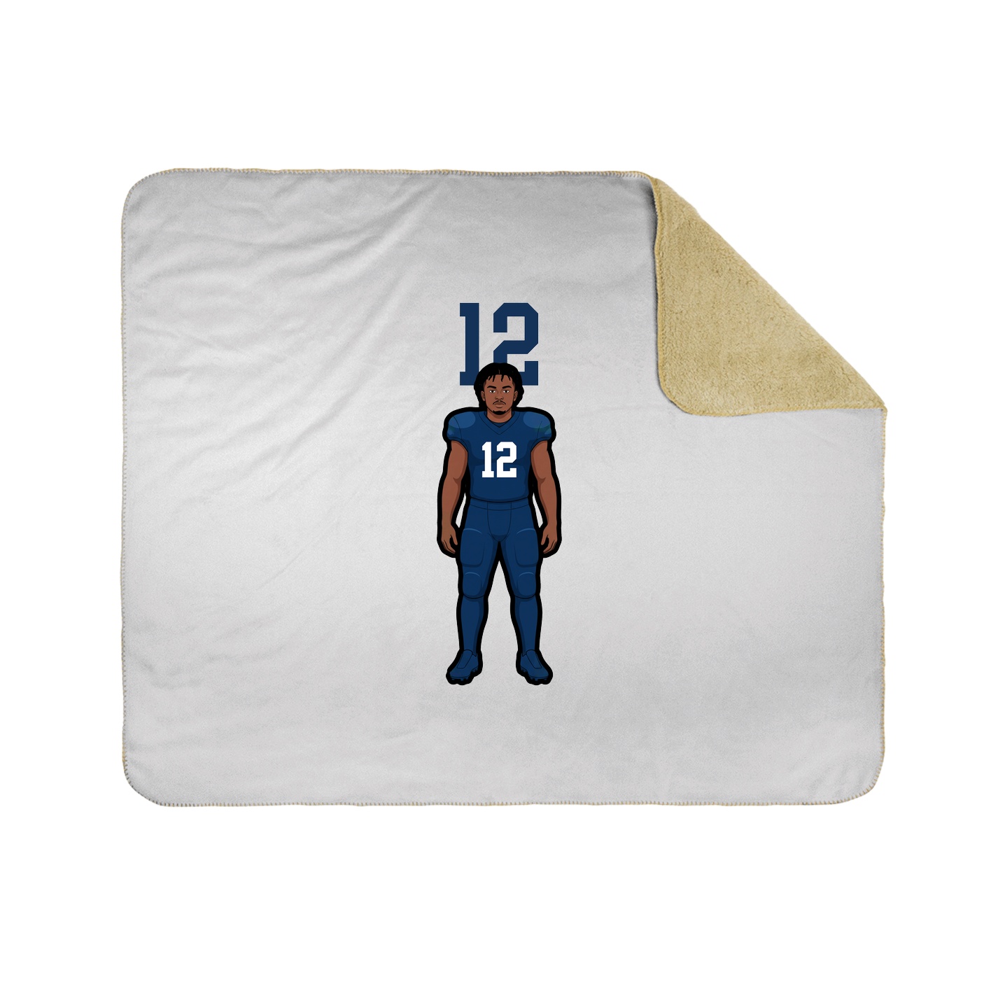 Throw Blanket — Number Top in White