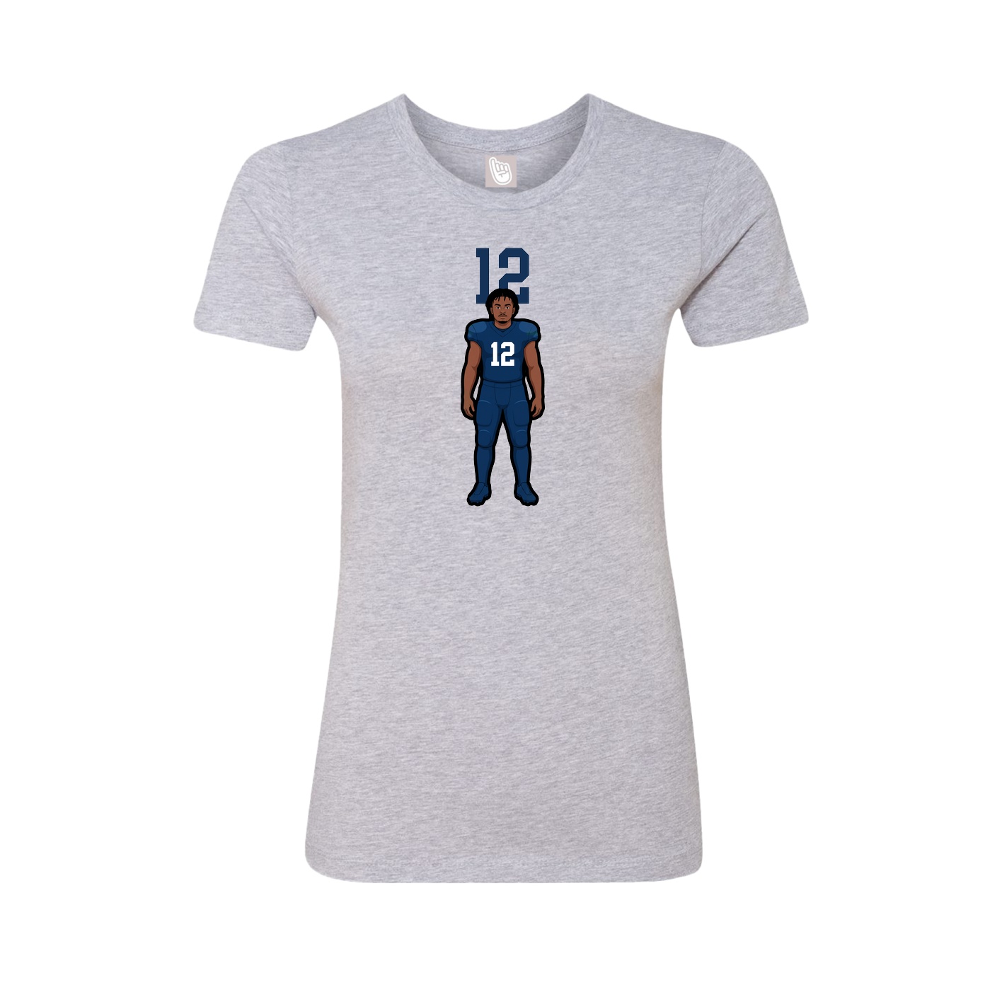 Fitted Women's Tee — Number Top in Grey