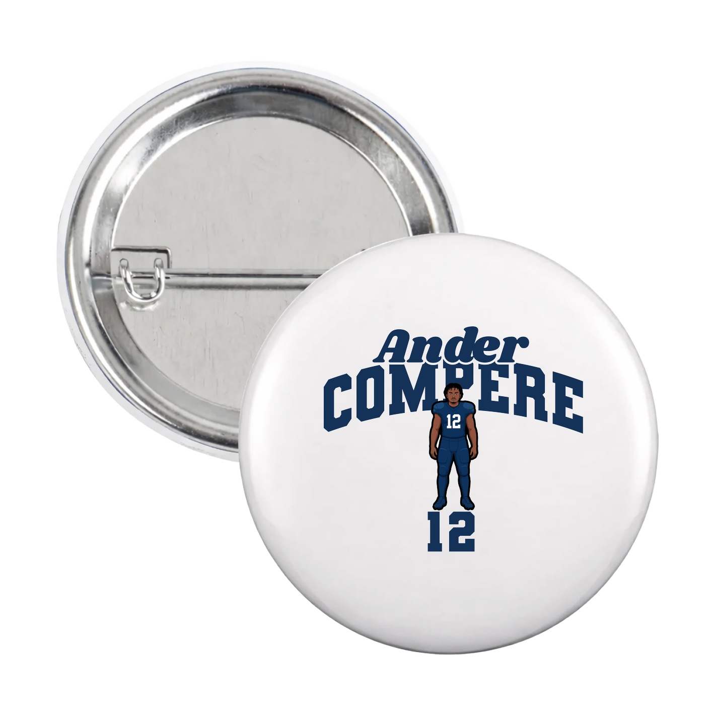 Game Day Button — Signature Arch in White