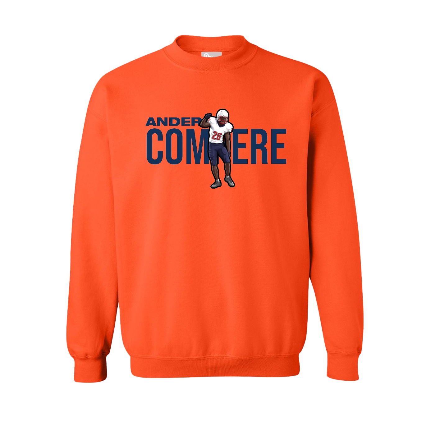 Fleece Crew — Player Name in Orange