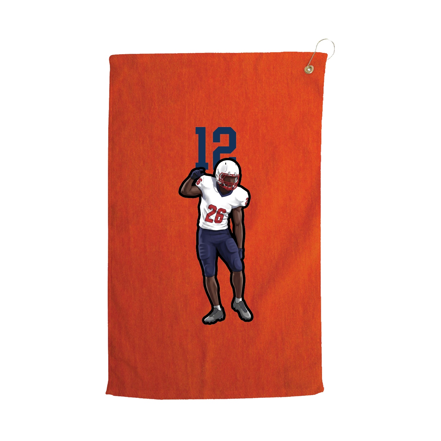 Golf Towel — Number Top in Orange