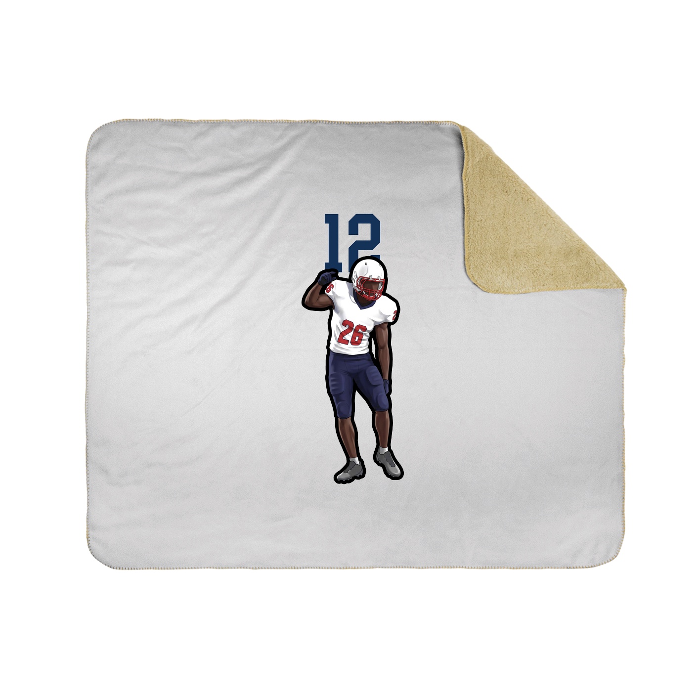 Throw Blanket — Number Top in White