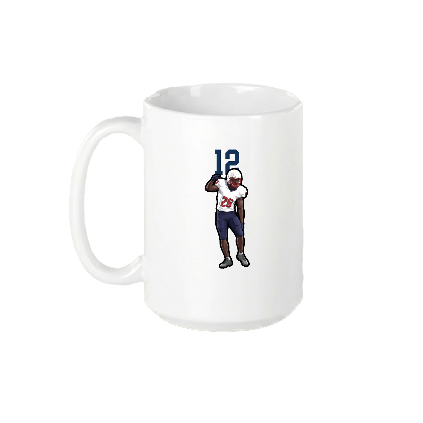15oz Coffee Mug — Number Top in White