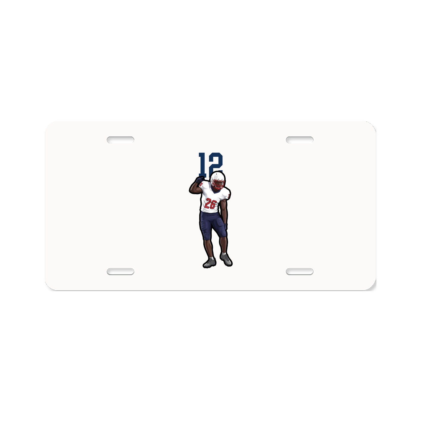 License Plate — Number Top in Classic
