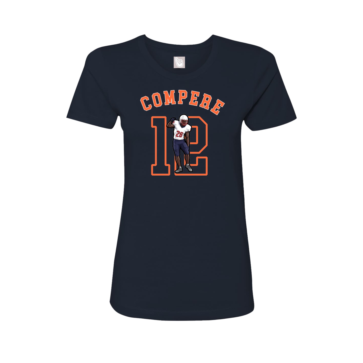 Fitted Women's Tee — Shirsey Arch in Navy