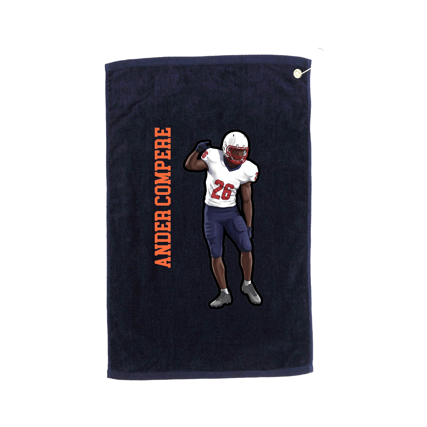 Golf Towel — Name Vertical in Navy