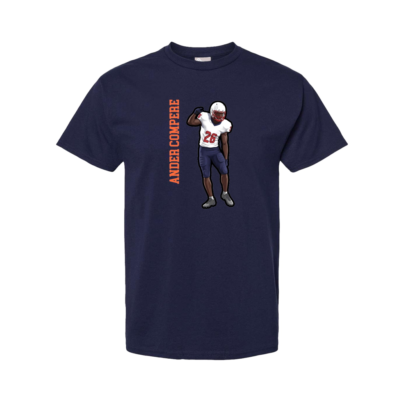 Tee — Name Vertical in Navy