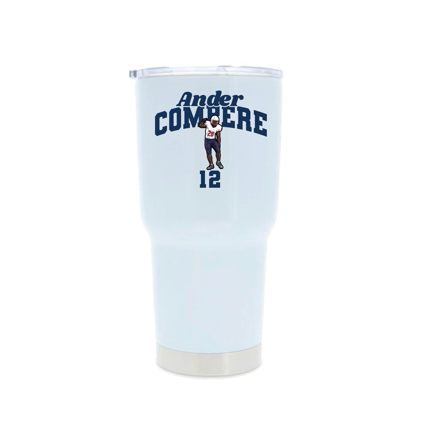 30oz Stainless Steel Tumbler — Signature Arch in White