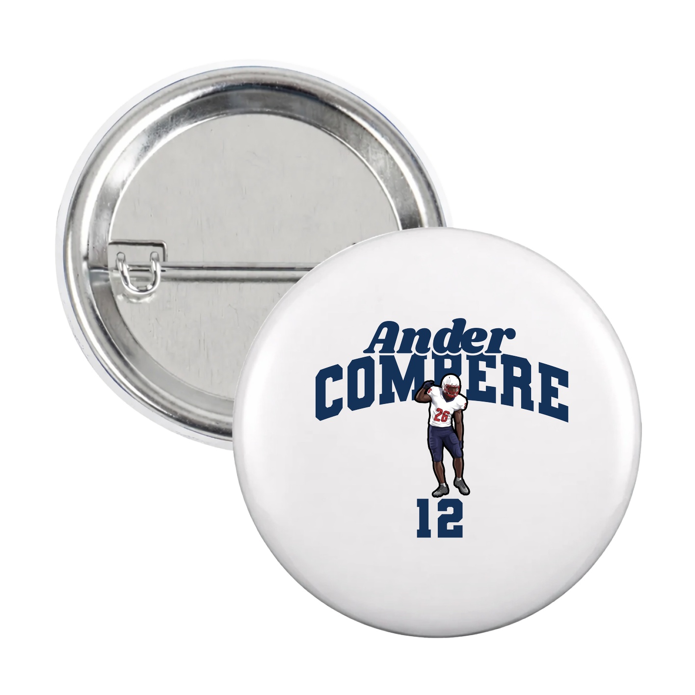 Game Day Button — Signature Arch in White