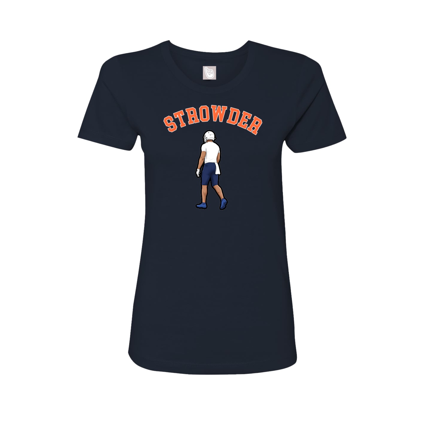 Fitted Women's Tee — Shirsey Arch in Navy