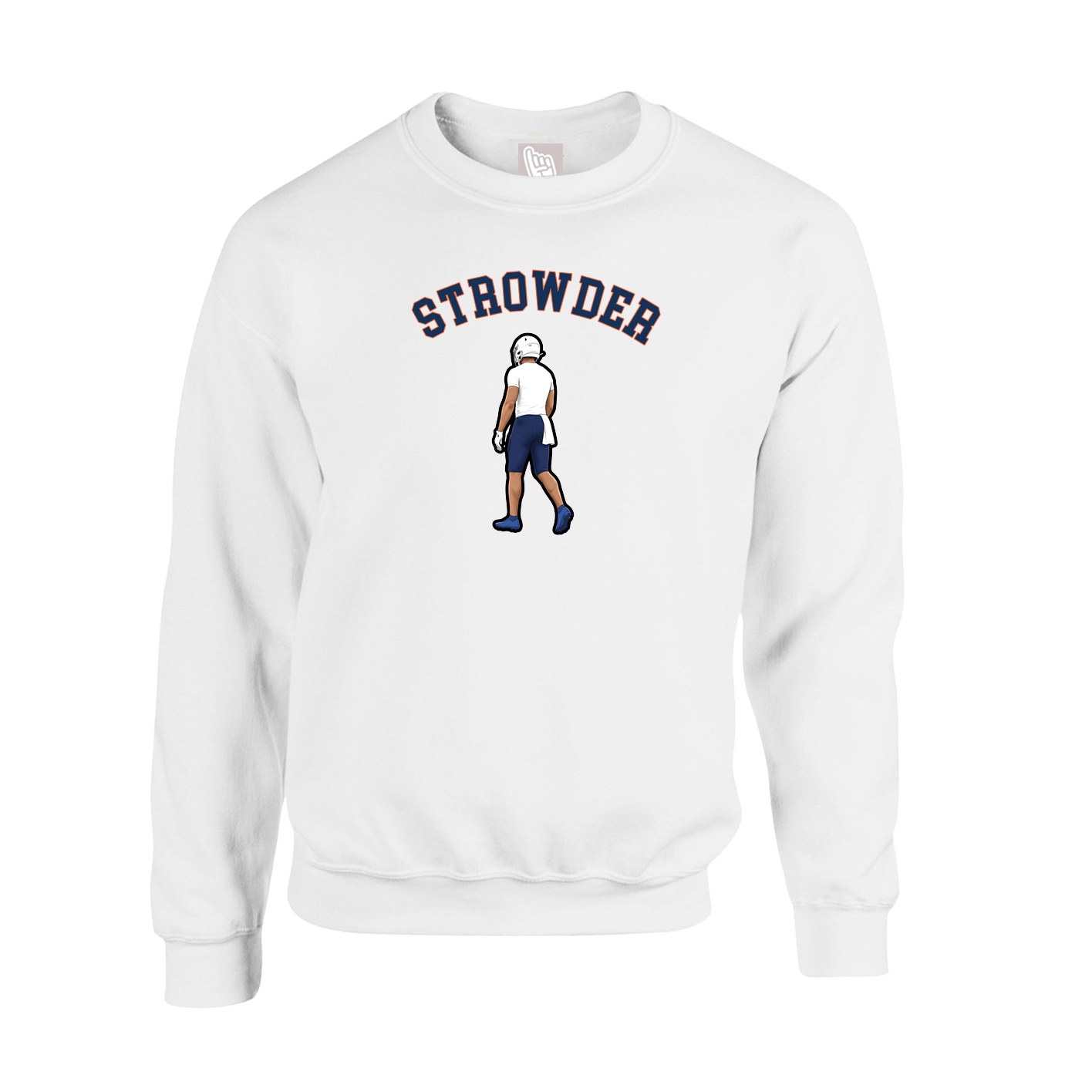 Fleece Crew — Shirsey Arch in White