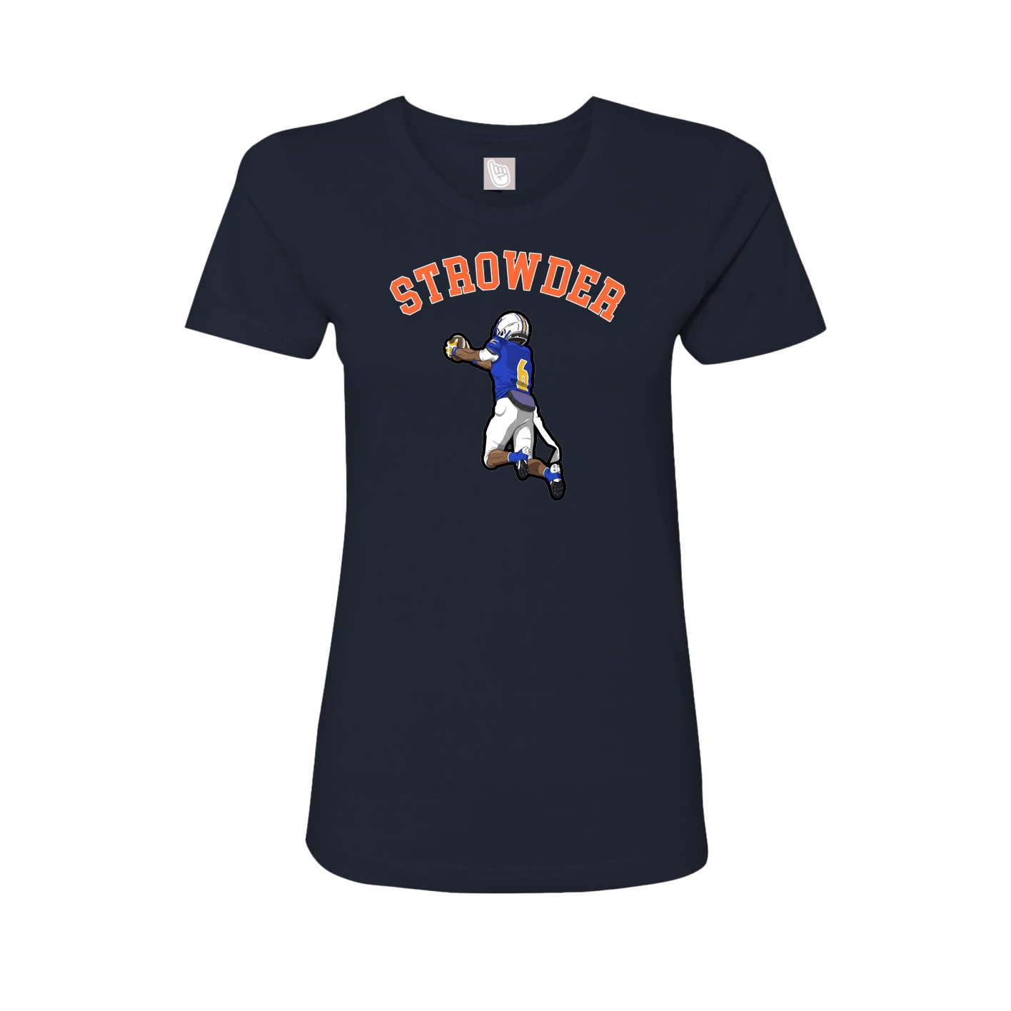 Fitted Women's Tee — Shirsey Arch in Navy