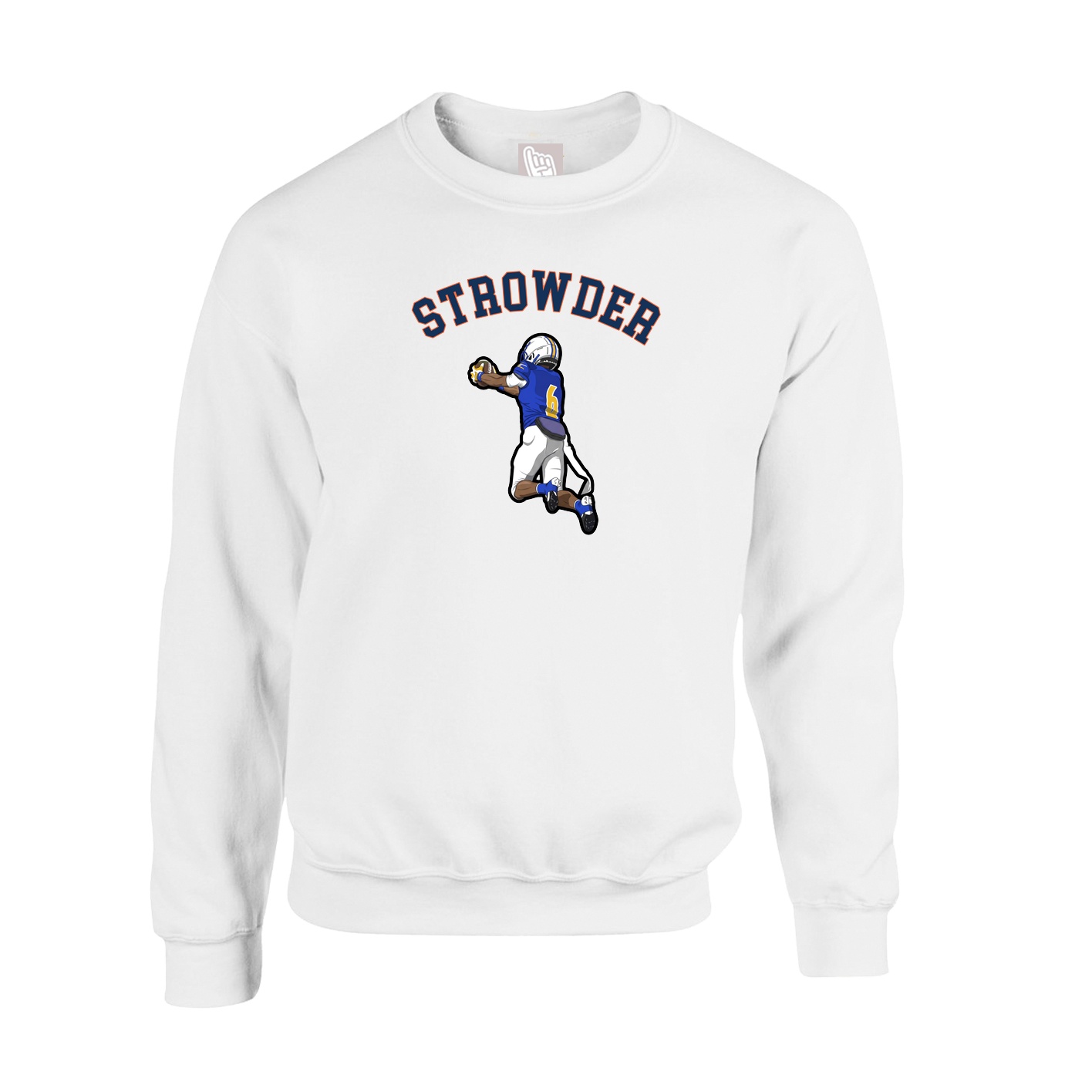 Fleece Crew — Shirsey Arch in White