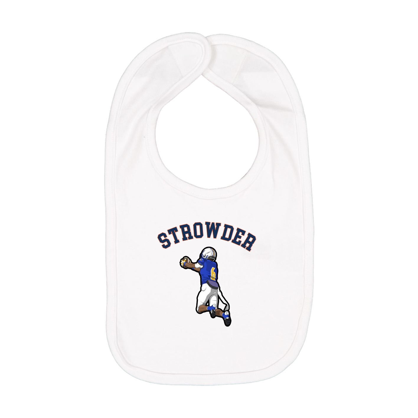Infant Bib — Shirsey Arch in White
