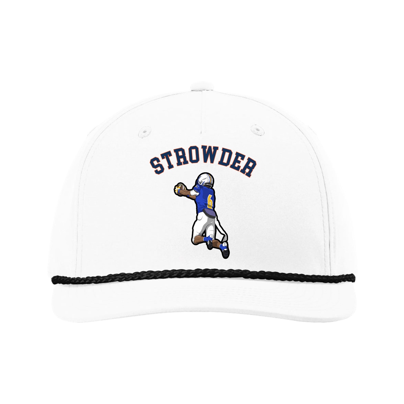 Five-Panel Classic Rope Cap — Shirsey Arch in White