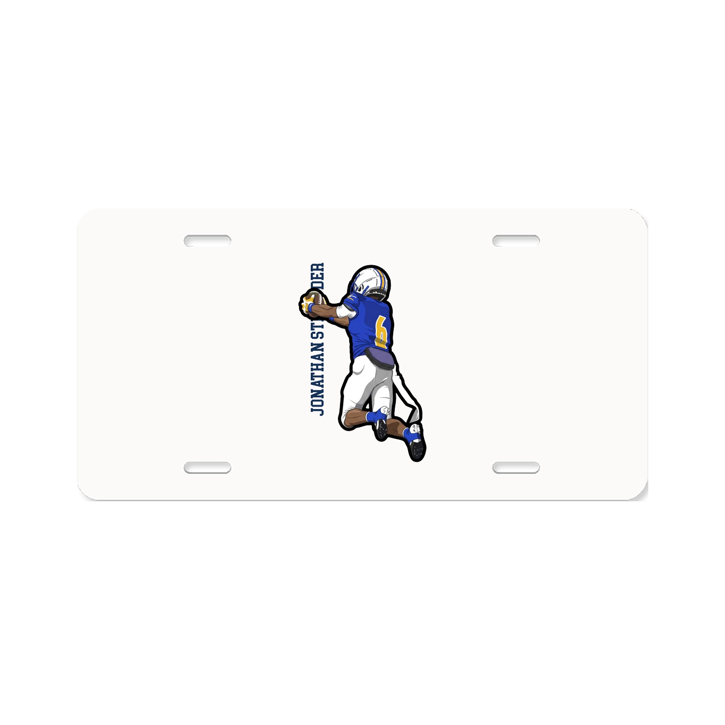 License Plate — Name Vertical in Classic