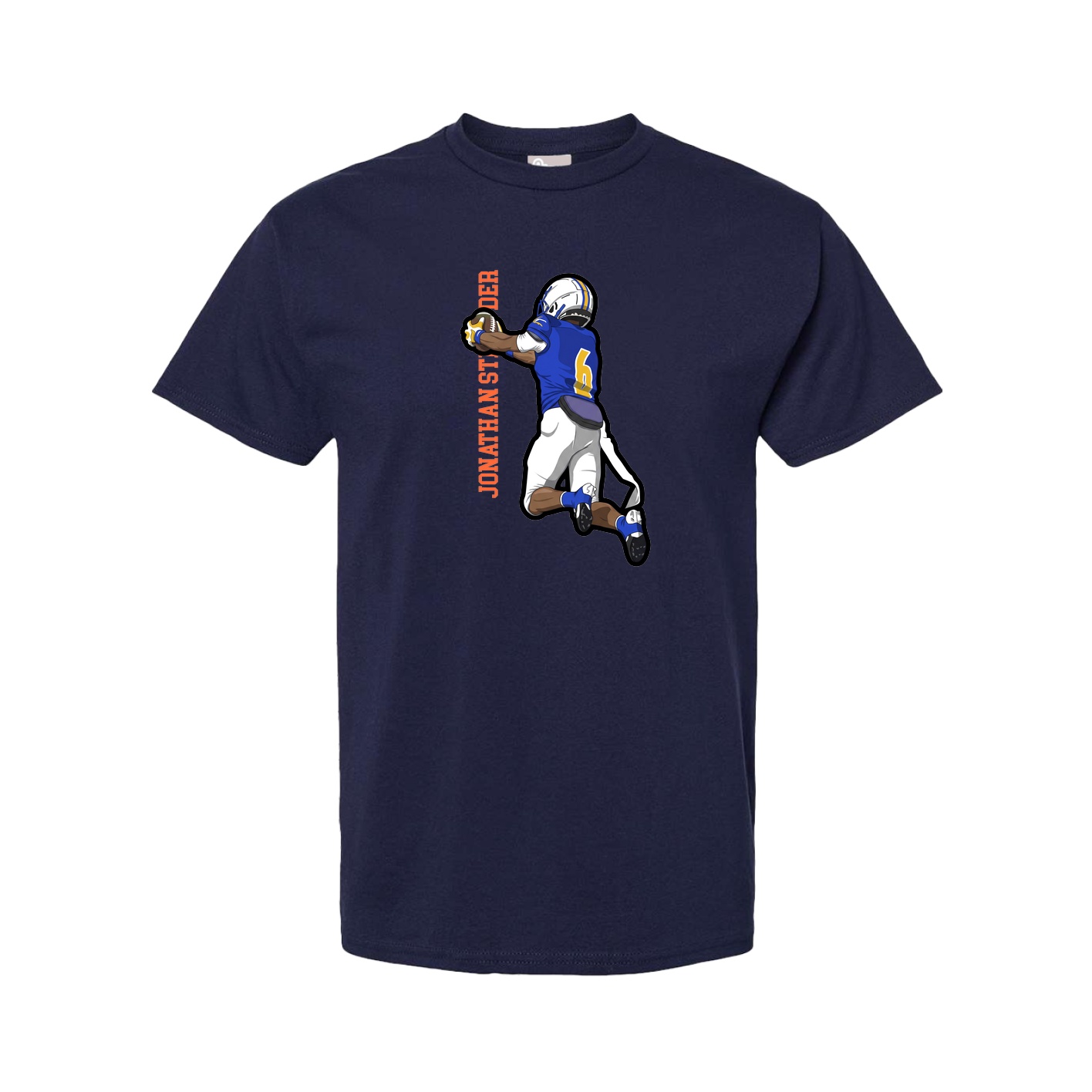 Tee — Name Vertical in Navy